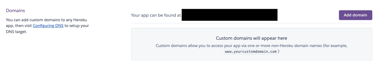 deploy heroku domain name