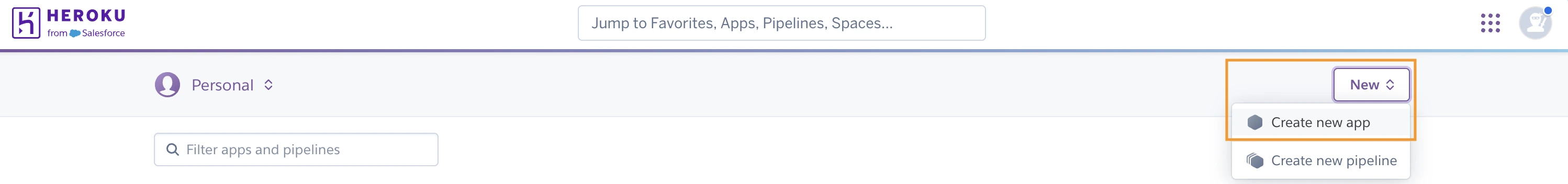 deploy heroku new app